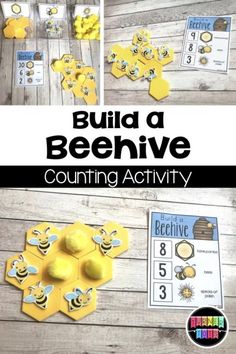 the beehive counting activity is shown with bees