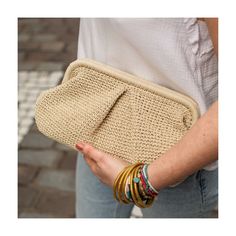 Meet our top range large straw clutch purse bag, its made of natural beige straw yarn. Its a perfect clutch purse bag for a stylish and bohemian evening and day look, any formal event such as wedding parties. It is one of our best seller bag⭐ It is also a great gift idea for the bag lovers, handmade product lovers.  ✔ Our raffia pouch is exclusively handcrafted by talented women! ✔ The main material is 100% natural cellulose raffia yarn. Its completely Eco-friendly and durable! ✔It has a liner f Wedding Pouch Bag, Wedding Pouch, Straw Beach Bag, Straw Clutch, Bag Summer, Summer Bag, Wedding Parties, Wedding Bag, Purse Bag