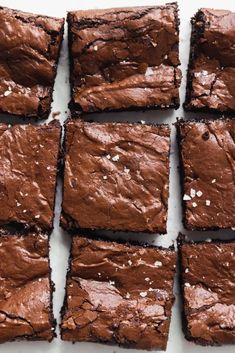 chocolate brownies with sea salt on top