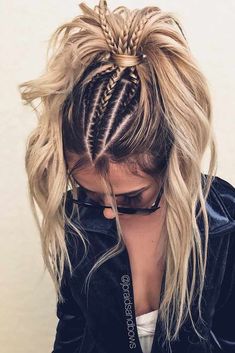 Ponytails Ideas, Two Ponytail Hairstyles, Haircut Styles, Daily Hairstyles, High Ponytail, Hair Up Styles, Festival Hair, High Ponytails, Hair Haircut