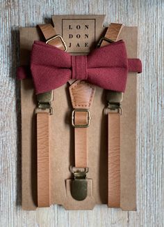 Vintage Tan Suspender with Terracotta Neck Tie Set – London Jae Apparel Terracotta Bow Tie, Men Attire, Wedding Groomsmen Attire, Brown Suspenders, Suspenders Wedding, Bearer Outfit, Boho Beach Wedding, Leather Suspenders, Suspenders Set