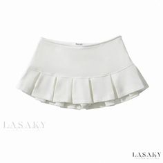 Lasaky - Winter Fashion Casual Basic Pleated Mini Skirt Super Short Skirts, Y2k Mini Skirt, Vintage Preppy, Terry Fabric, Summer Fabrics, Active Wear Outfits, Spice Girls, Pleated Mini Skirt, Low Waist