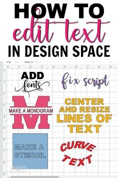 how to edit text in design space