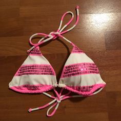 Nwot-Brand New, Never Used. So Cute And Beautiful Bikini Top From Victoria's Secret,Comfortable For Summer Time Coming ,Ready To Go Swimming. Size: S/P Color: Pink/ White Victoria's Secret Triangle Top Swimwear For Pool, White Victoria's Secret Swimwear For Summer, White Fitted Victoria's Secret Swimwear, Victoria's Secret Pink Triangle Top Swimwear, Victoria's Secret Triangle Top Swimwear For Beach, White Victoria's Secret Swimwear For Poolside, Victoria's Secret White Swimwear For Pool, Victoria's Secret White Swimwear, Victoria's Secret White Swimwear For Sunbathing