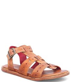 Bed Stu Sue Leather Flat Buckled Sandals | Dillard's Summer T-strap Sandals With Textured Footbed, Comfortable T-strap Sandals With Leather Footbed, Casual Leather T-strap Sandals With Textured Footbed, Bedstu Sandals, Leather T-strap Sandals With Buckle For Beach, Bed Stu, Buckle Sandals, Leather Flats, Dillard's