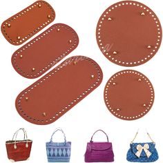 four different types of purses with handles