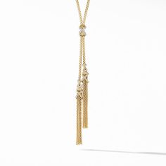 Pavéflex Necklace in 18K Yellow Yellow Gold with Diamonds Gold Tassel Necklace, Luxury Jewelry Brands, David Yurman Jewelry, Birthstone Gifts, Fabulous Jewelry, David Yurman, Jewelry Pouch, Birthstone Jewelry, Necklace Designs