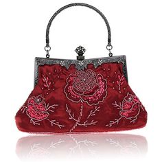 Free U.S. shipping. Style: Embroidered, Rhinestone & Jewelry , color:Gold, suite for season：Spring, Summer, Autumn, Winter ，Anniversary, Going out, Hanging out, Party, Red Carpet, Material Satin, Gold Retro Sequin Rose Wedding Bags Bead Embroider Clutch Bags Embroidery Clutch, Embroidered Clutch Bag, Rhinestone Embroidery, Floral Clutches, Embroidered Clutch, Lv Bags, Novelty Bags, Evening Handbag, Beaded Clutch