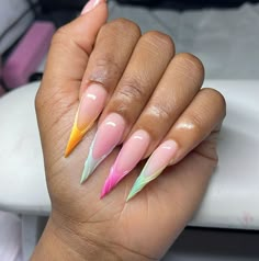 Summer Stiletto Nails, Nails Ideas Summer, Acrylic Nail Designs Classy, Acrylic Nail Designs Coffin, Colored Acrylic Nails, Stiletto Nails Designs, Acrylic Nail Ideas, Long Acrylic Nails Coffin, Pearl Nails