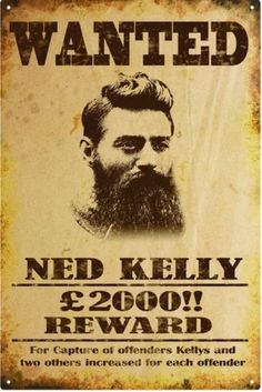 an old wanted poster with a bearded man's head and the words need kelly 2, 000 reward