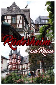 an old building with the words riddsheim am rheine in front of it