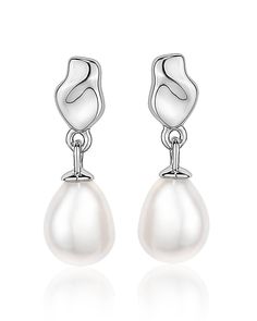 Larus Sterling Silver Pearl Drop Earrings. Silver Pearl Drop Earrings, Pearl Drop Earrings, Silver Pearls, Pearl Drop, Silver Earrings, Drop Earrings, Sterling Silver, Silver