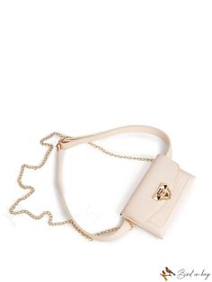 BirdinBag - Compact Chain Belt Bag for Stylish Accessorizing Trendy Beige Bag With Chain Strap, Beige Travel Bag With Chain Strap, Trendy Beige Bag With Chain Detail, Beige Crossbody Bag With Chain Strap, Trendy Chain Pouch Bag, Beige Rectangular Satchel With Chain Strap, Everyday Satchel Bag With Chain, Everyday Satchel Bag With Chain Detail, Elegant Beige Belt Bag With Removable Pouch