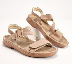 Put on your linen, grab your floppy hat, and let these sporty chic sandals lead you on a summer's day adventure. Multiple points of adjustment, combined with an ultra-comfy suede-wrapped footbed, expand your where-to-wear options. From Naot. Beige Footbed Sandals With Adjustable Strap For Summer, Beige Adjustable Strap Footbed Sandals For Summer, Suede Sport Sandals With Cushioned Footbed For Summer, Comfortable Suede Footbed Sandals For Summer, Adjustable Footbed Sandals For Summer Outdoor, Adjustable Summer Footbed Sandals For Outdoor, Adjustable Summer Outdoor Footbed Sandals, Summer Leather Footbed Sandals For Outdoor, Beige Footbed Sandals With Adjustable Strap