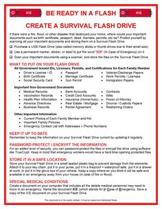 a red and white flyer with instructions for how to use flash drive on the computer