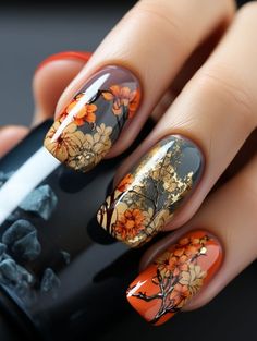 Stylish Nails Designs, Fall Nail Art, Autumn Nails, Manicure Y Pedicure, Fall Nail, Fancy Nails, Chic Nails, Nail Designs Summer, Nail Polishes