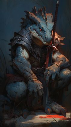 Lizard Folk, Fantasy Creature, Werewolf Art, Creature Drawings, Monster Art, Epic Art, Dnd Characters