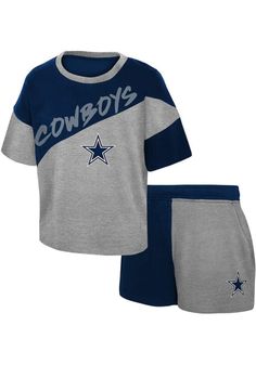 Your future Cowboys fan will look cute in this Dallas Cowboys Superstar Set! This Cowboys Set features a soft hand screen print team graphic. Soft hand screen print team graphic Short is a lightweight French Terry fabric. Top is a cotton jersey burnout fabric. Shorts have an elastic waistband. Asymmetrical design with color blocking Perfect for any young sports fan! Import, Domestic Officially Licensed Ships within 1-2 Business Days Baby Dallas Cowboys Shirt, Dallas Cowboys Onesie, Dallas Cowboys Leopard Shirt, Dallas Cowboys Vintage Crewneck, Women’s Dallas Cowboys Shirt, Cowboys Stadium, Burnout Fabric, Nfl Dallas Cowboys, Nfl Arizona Cardinals