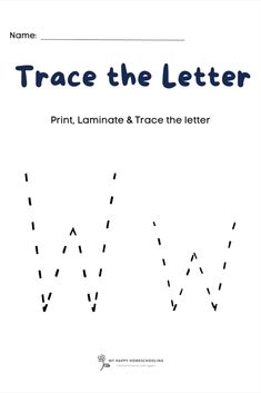 trace the letter print, laminate and trace the letter with this worksheet