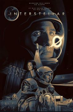 the poster for inter - stellarr shows two men in space suits, one with an eye