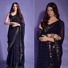 Navy Blue colored saree is made from georgette fabric which is highlighted with beautiful sequins embroidered work as shown. comes along unstitched mono banglori blouse which you can customise as per your design/style. Occasion - You can wear this saree for party and functions. Note:- The actual product may differ slightly in color and design from the one illustrated in the images when compared with computer or mobile screen. Measurements: Saree : Georgette : 5.5 Mtrs Blouse : Georgette : 0.8 Mt Traditional Georgette Pre-draped Saree With Sequins, Blue Semi-stitched Traditional Wear With Sequins, Blue Sequined Traditional Wear With Drape, Blue Sequined Saree Traditional Wear, Designer Blue Sequined Traditional Wear, Blue Traditional Wear With Sequins, Blue Sequined Traditional Designer Wear, Blue Sequined Traditional Wear, Blue Sequined Pre-draped Saree