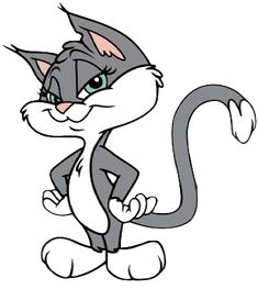 an image of a cartoon cat with big eyes