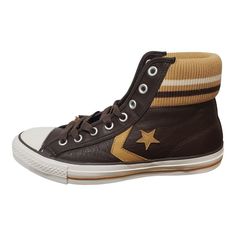 Converse Star Player Cuff Rib Mid Sneakers In Choco Size M/4.5 W/6.5 Converse Star Player Cuff Rib Mid Sneakers Model 125520c High-Top Sneakers Made Of Soft Brown Leather Star Player Logo On Both Sides, Ribknit Striped Cuff On Top Cotton Lining Thick Sole Of The Converse Star Player Sneaker Will Keep Your Feet From Getting Cold. Stable Rubberized Toe Size: Mens 4.5 Condition: New With Box Color Bleeding Offers Welcome! New To Poshmark? Sign Up Using Code Everettandshae For $10 Off Your First Ord Converse High-top Sneakers With Vulcanized Sole For Fall, Sporty Converse High-top Winter Sneakers, Sporty Winter High-top Converse Sneakers, Sporty Converse High-top Sneakers For Fall, Converse High-top Sneakers For Fall, Converse Fall High-top Sneakers, Fall Converse High-top Sneakers, Converse Sporty Fall Sneakers, Fall Converse Sporty Sneakers