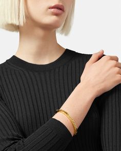 Versace Women's Greca Bangle Bracelet in gold | Versace US Designer Metal Bangle Bracelets, Designer Gold Jubilee Bracelet, Designer Jubilee Cuff Bracelet, Mens Bracelet Gold Jewelry, Versace Bracelet, Bangle Bracelet Gold, Modern Gold Jewelry, Versace Gold, Versace Jewelry