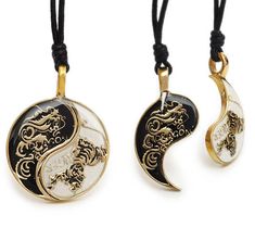 Item: Necklaces Style: Dragon Yin Yang Best Friend Necklace Length: Adjustable Cotton Pendant Size: 3.2 x 4.3 x 0.4 cm Origin: Handmade by skilled Artisans in Vietnam Condition: New Lead and Nickle Free Tiger Yin Yang, Dragon Yin Yang, Brass Jewellery Handmade, Yin Yang Necklace, Bff Jewelry, Bff Necklaces, Best Friend Jewelry, Best Friend Necklaces, Dragon Jewelry