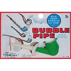 the bubble pipe toy is in its package