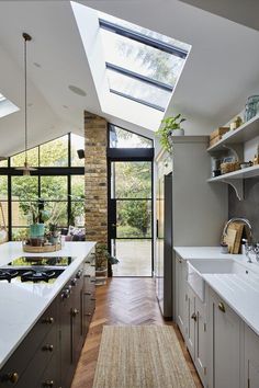 Home Windows Fort Worth Open Plan Kitchen Dining Living, Kitchen Shelving, Desain Pantry, Open Plan Kitchen Dining, Open Plan Kitchen Living Room, London Kitchen, Kitchen Dining Living, House Design Kitchen