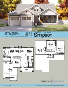 the floor plan for this modern house is very large and has two car garages