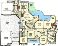 this is the floor plan for these luxury home plans, which include two master suites and three