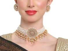 Material:- Brass, Gold Platted Pack- Necklace Set With Earrings These Beautiful Gold Platted Necklace Best for gifting and personal use, You can gift your Girlfriend, Mother, Sister , Relatives , Neighbours etc. Combine it with Matching Dress and be the Limelight of every Occasion ( Diwali, Birthday, Anniversary, Christmas, Any Ritual Festival). Suitable for all Occasions. a)These are very skin Friendly. b)The plating is Non- Allergic and safe for all Environment. Gift for Her, Best Friend Gift, White Festival Choker, Festive White Choker As A Gift, Festive White Choker As Gift, Festive White Round Choker, White Festive Choker For Formal Occasions, Festive White Choker For Formal Occasions, White Festive Formal Choker, Green Choker, Indian Bridal Jewelry