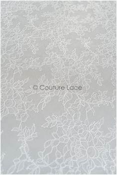 white lace with flowers on it