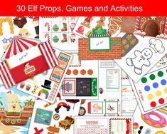 an assortment of games and activities for children