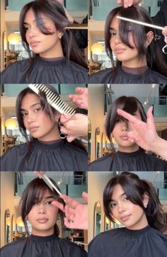 Mishti Rahman Hair, Side Part Hair Down, Becky G Hair, Mishti Rahman, The Butterfly Haircut, Medium Fine Hair, Butterfly Haircut, Haircut Inspo, Dark Brunette Hair