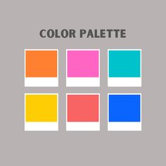 the color palette is shown in different colors