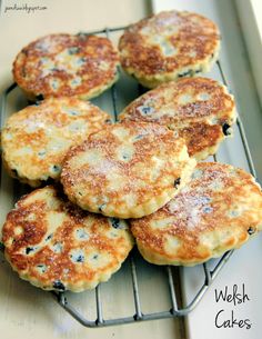 some food is sitting on a cooling rack