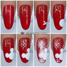 Disney Christmas Nail Ideas, Disney Christmas Gel Nails, Christmas Mickey Mouse Nails, Nail Ideas Disney, Christmas Disney Nails Acrylic, Mickey Nails Christmas, Christmas Mickey Nails, Mickey Christmas Nails, Disney Themed Nails Acrylic Christmas