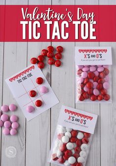 valentine's day tic tac toe game for kids to play on the table