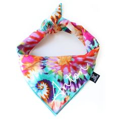 a tie dye bandana with the word hope on it