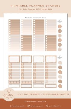 the printable planner stickers are available in multiple colors