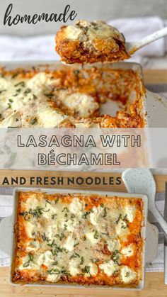 lasagna with bechamel and fresh noodles is an easy dinner recipe