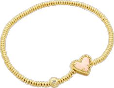 Kendra Scott, Stretch Bracelets, Rose Quartz, Stone, Gold