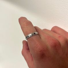 Looking for a silver band ring? Look no further! This luxury silver band ring is the perfect gift for anniversaries / engagements & promise rings.  Made using either 925 Sterling silver plated with 18K Gold or Stainless Steel with 18K Gold Plating. With a ridged cut side and smooth centre band this will make a quality gift for that special person in your life. DETAILS - Hypoallergenic | No Tarnishing | No Fading | No Irritation  - Made using Recycled Stainless Steel with 18K Gold PVD Plating or Ring For Men Silver, Band Rings For Men, Silver Promise Rings, Ring Man, Mens Gold Rings, Silver Anniversary, Ringe Gold, Ring Mens, Gold Band Ring