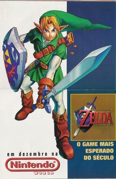 an advertisement for the nintendo game zelda