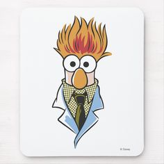 an image of a cartoon character with fire on his head and tie in front of him