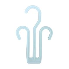 a white hook with two hooks attached to it on a white background, the hook is shaped like an umbrella