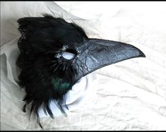 Raven Costume, Raven Mask, Crow Mask, Crow Costume, Bird Mask, Origami Fashion, Bird Costume, Bird Masks, Crows Ravens